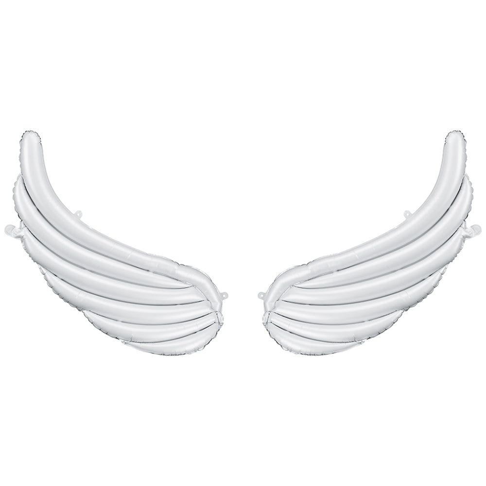 Set of 2 Foil Balloons, Angel Wings Figurine, 104x60 cm