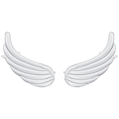 Set of 2 Foil Balloons, Angel Wings Figurine, 104x60 cm