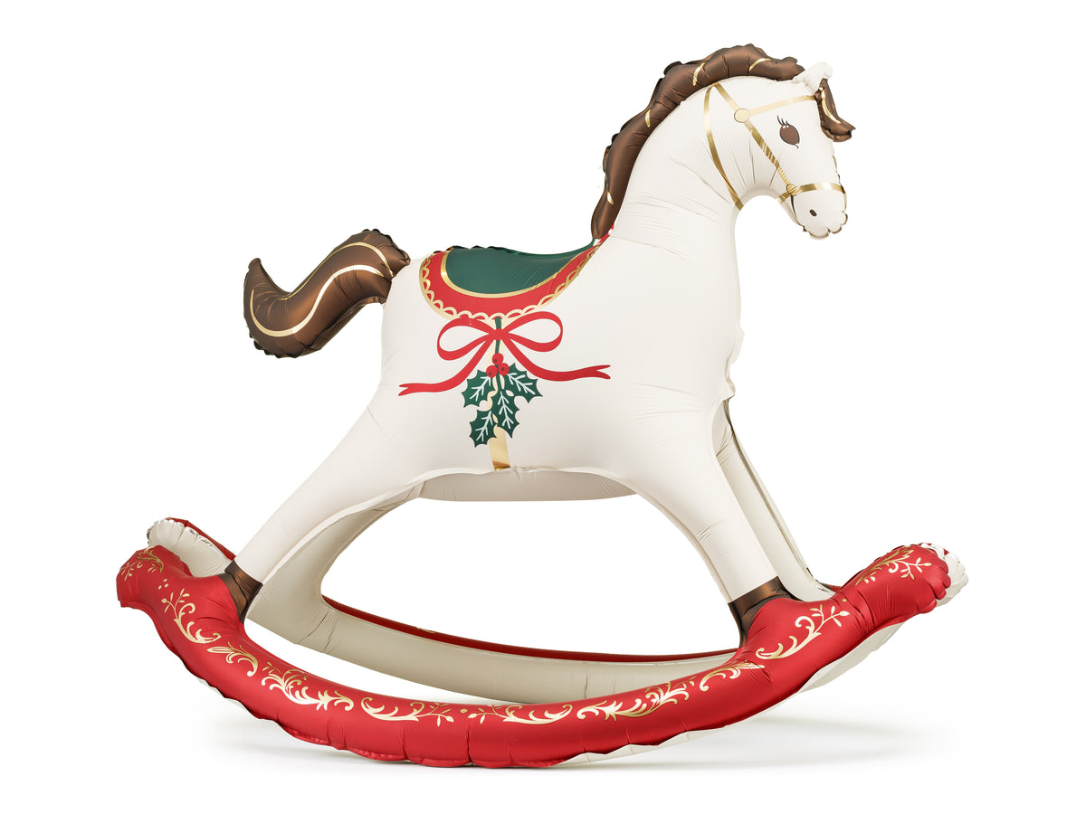 Balon Folie Figurina Rocking Horse Craciun 118x104cm