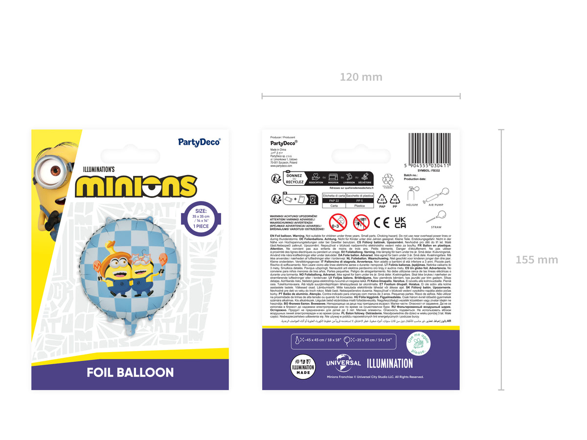 Balon folie Rotund Minions 35cm