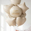 Balon Folie Rotund Cream Happy Birthday Auriu 35cm