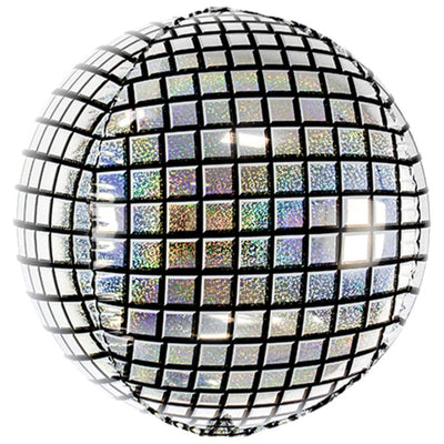 Orbz Disco Silver Orb Balloon 40cm