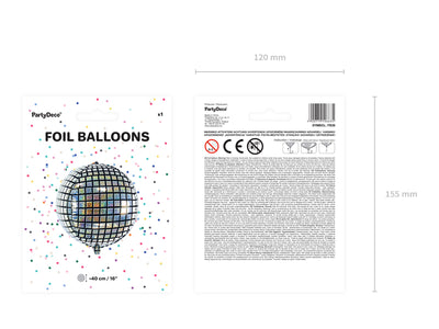 Orbz Disco Silver Orb Balloon 40cm