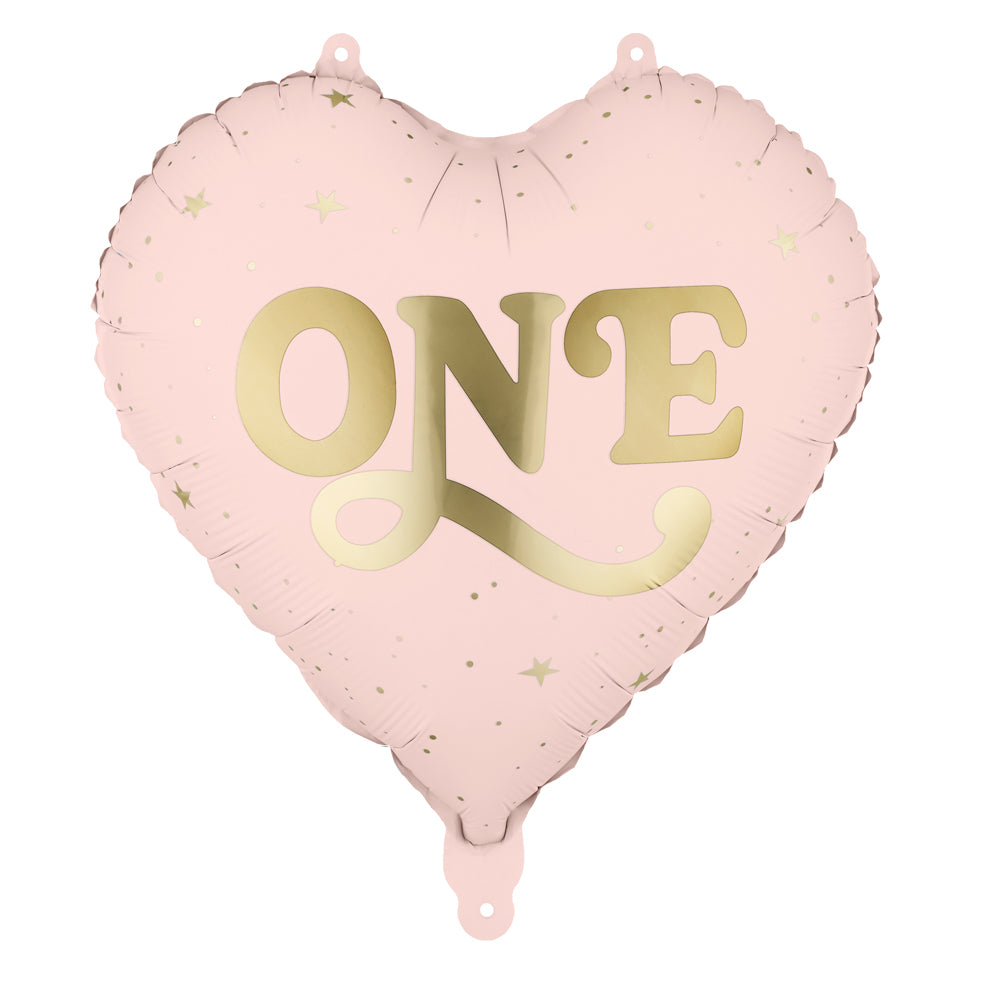 Balon Folie Inima Roz "ONE'' 45cm