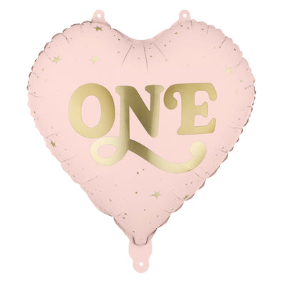 Balon Folie Inima Roz "ONE'' 45cm