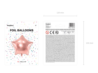 Balon folie Stea Rose-Gold 45cm PDC1053