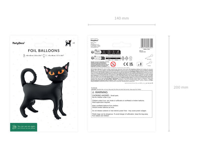 Balon Folie Pisica Neagra 45x48 cm (AER)
