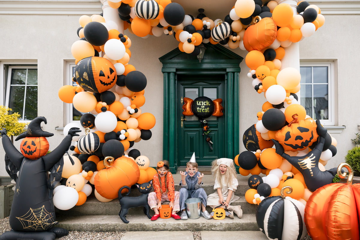 Balon Folie Scary Pumpkins 50cm Negru-Portocaliu