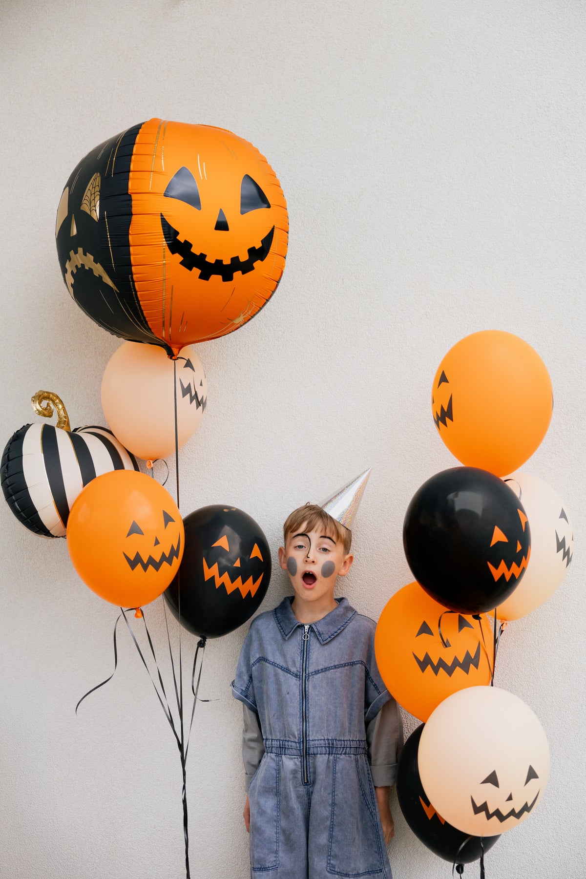 Balon Folie Scary Pumpkins 50cm Negru-Portocaliu