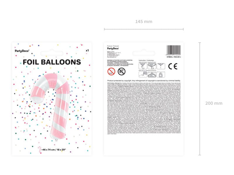 Balon Folie Figurina Acadea Ciubuc Roz 50x82cm