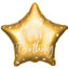 Balon Folie Happy Birthday Steluta Aurie 43cm