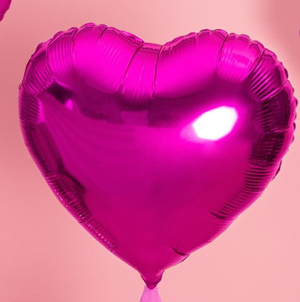 Fuchsia Heart Foil Balloon 45cm PDC1047