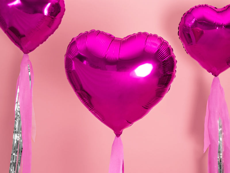 Fuchsia Heart Foil Balloon 45cm PDC1047