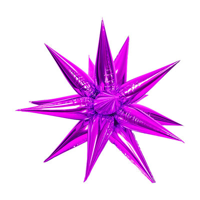 Fuchsia Magical Star Foil Balloon 66cm