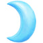 Light Blue Crescent Moon Foil Balloon 70cm