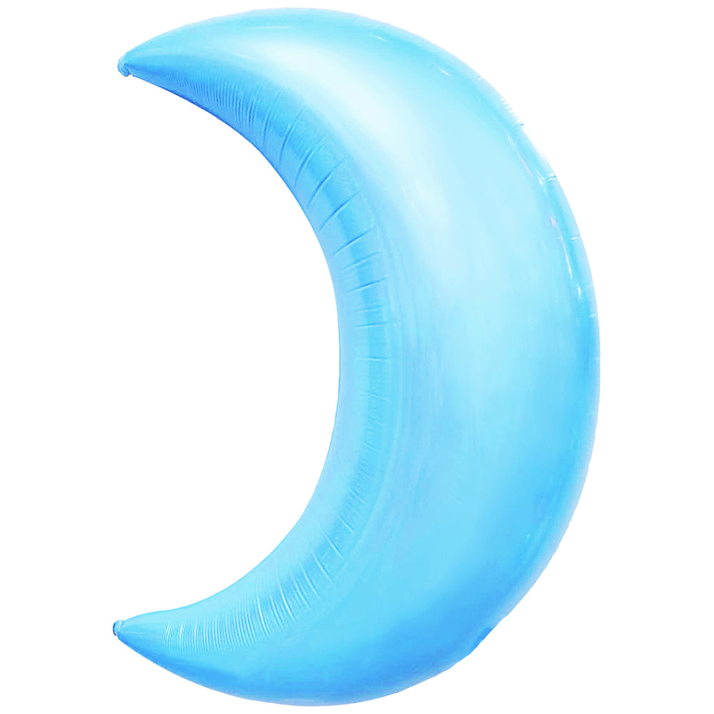 Light Blue Crescent Moon Foil Balloon 70cm