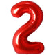 Foil Balloon Number 2 Red 87cm