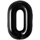Balon Folie Cifra 0 Negru 87cm
