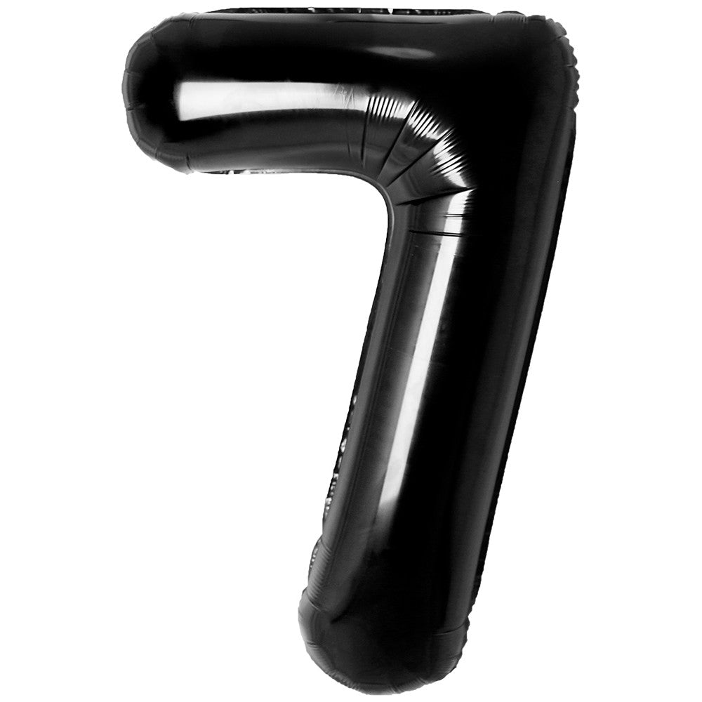 Foil Balloon Number 7 Black 87cm