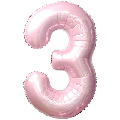 Balon Folie Cifra 3 Baby Pink 87cm