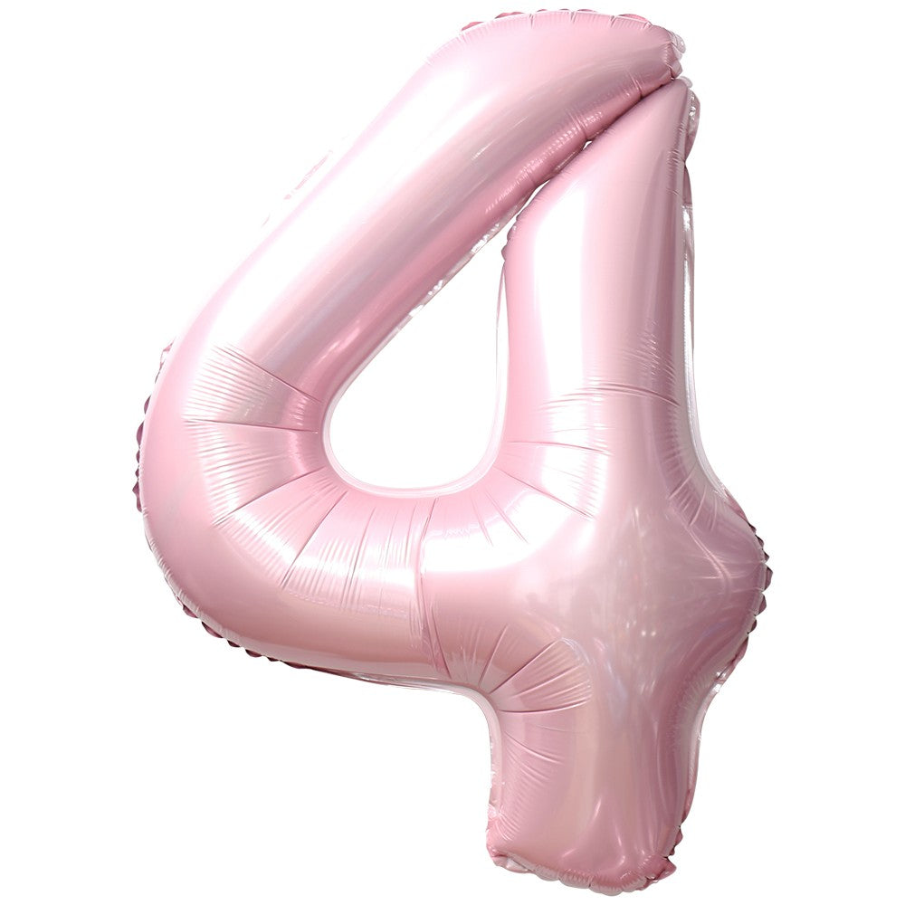 Foil Balloon Number 4 Baby Pink 87cm