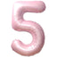 Foil Balloon Number 5 Baby Pink 87cm
