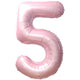 Foil Balloon Number 5 Baby Pink 87cm