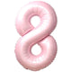 Foil Balloon Number 8 Baby Pink 87cm