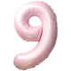 Foil Balloon Number 9 Baby Pink 87cm