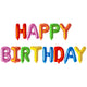 Set Baloane Folie Scris Happy Birthday Multicolor
