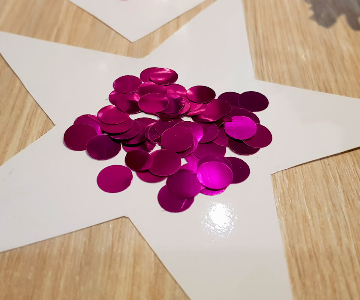 Metallic FUCHSIA Confetti 1.5cm Round 100g