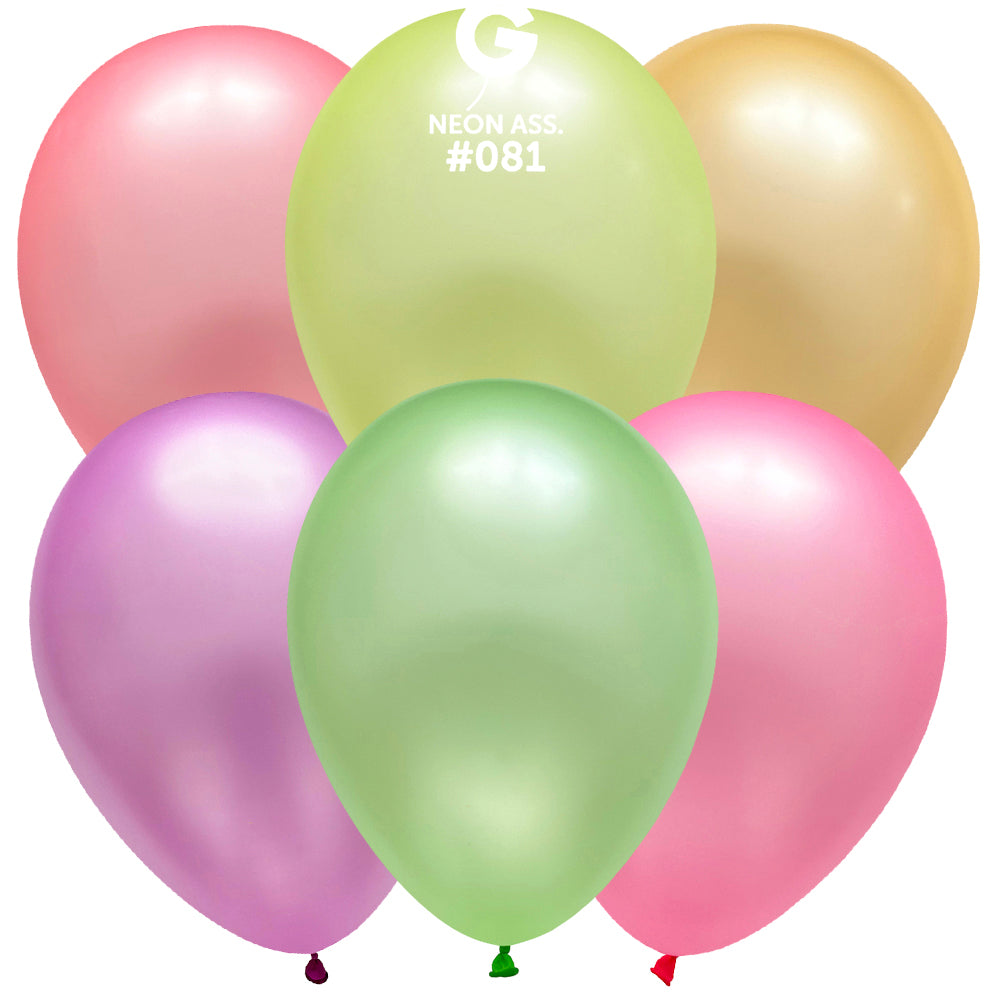 Latex Balloons 30cm Multicolor Fluorescent G110.081