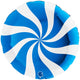 Round Foil Balloon Lollipop White-Blue 91 cm Grabo