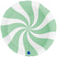 Foil Balloon Round Lollipop White-Mint 91 cm Grabo