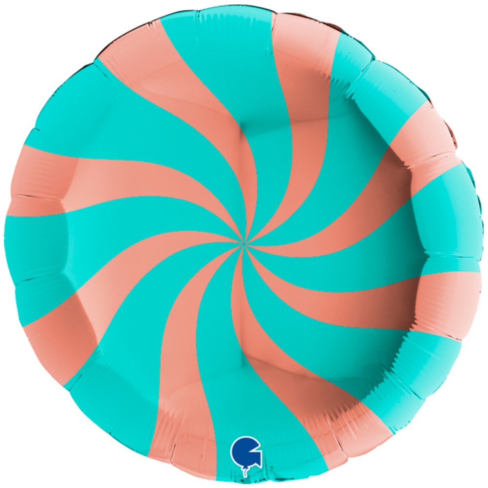 Round Foil Balloon Lollipop Rose Gold-Tiffany 91 cm Grabo