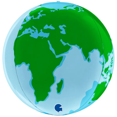 Foil Balloon Sphere 4D The Globe 38 cm Grabo