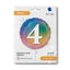 Balon Folie Rotund CIFRA 4 Rainbow 46 cm Grabo