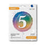 Balon Folie Rotund CIFRA 5 Rainbow 46 cm Grabo