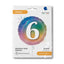 Balon Folie Rotund CIFRA 6 Rainbow 46 cm Grabo