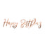 Banner Happy Birthday Rose Gold 16.5x62cm