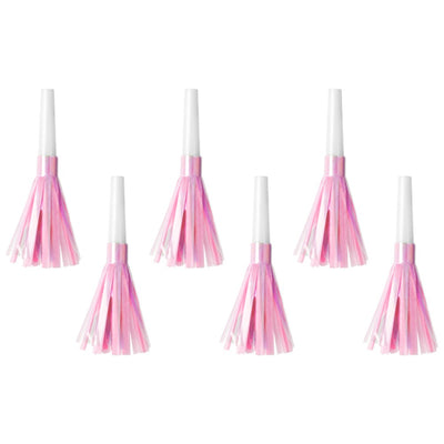 Set of 6 Light Pink Party Whistles