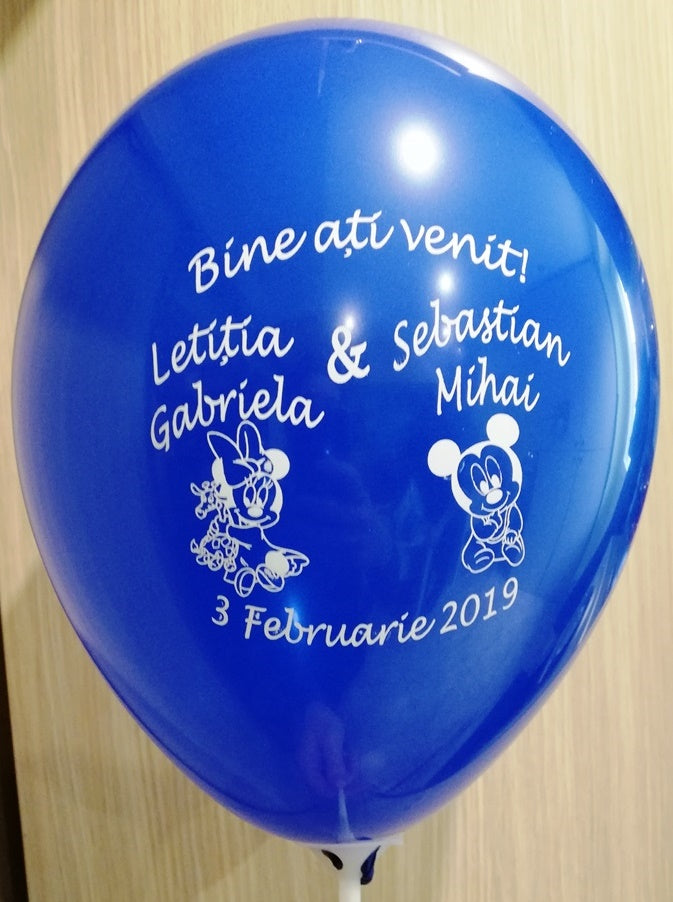 Baloane personalizate botez gemeni -BM47