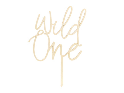 Decoratiune pentru Tort din Lemn Wild One 22cm