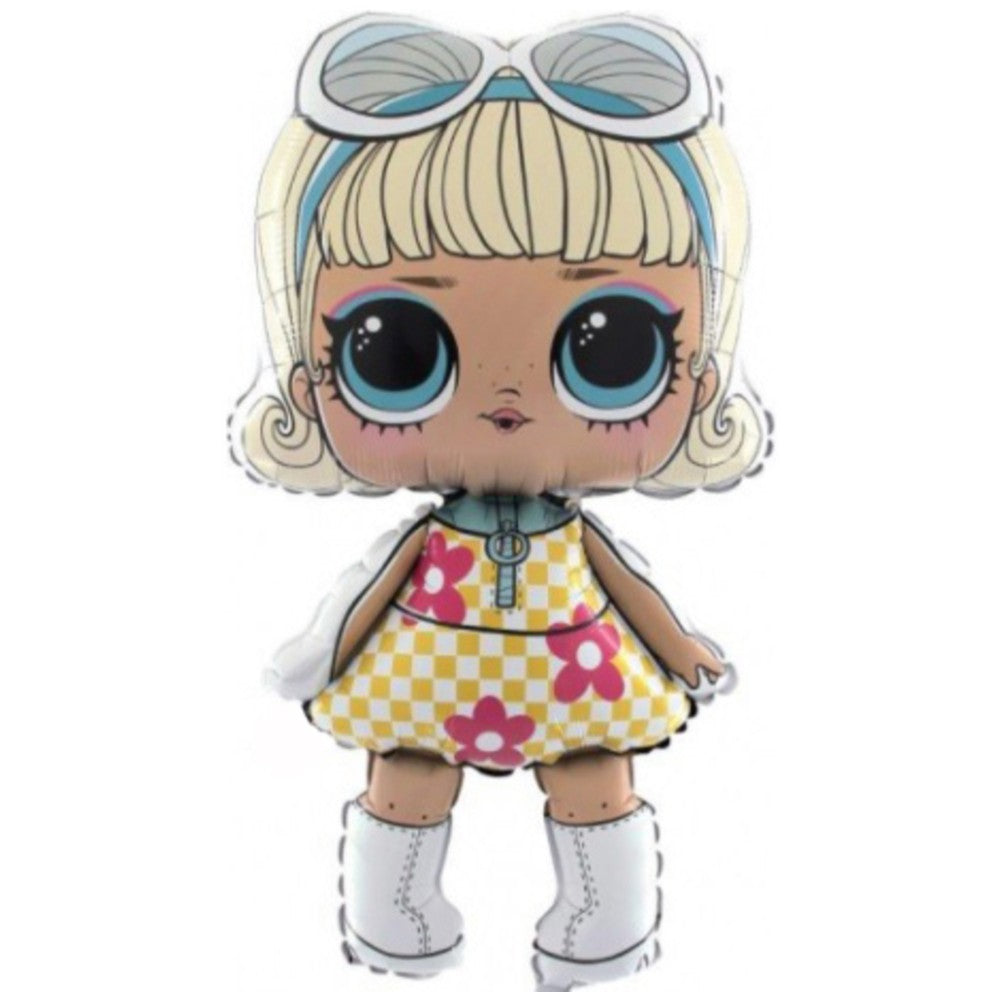 Foil Balloon Figurine LOL Go Go Girl 42 x 76cm Grabo