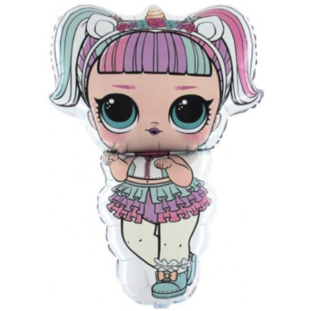 Foil Balloon Figurine LOL Surprise Diva Unicorn 90cm/36 inch R332