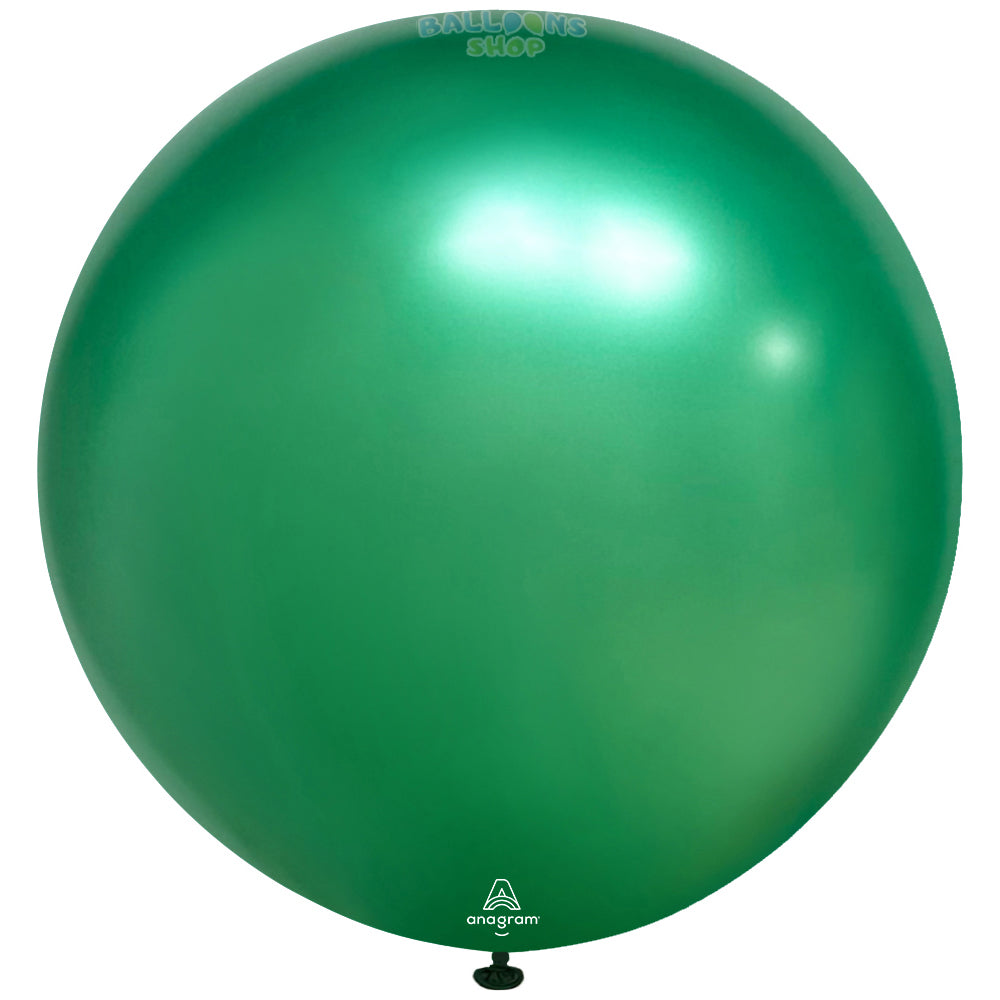 Jumbo Latex Balloon 60cm Metallic Festive Green ANAGRAM 48792
