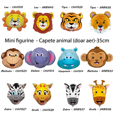 Foil Balloon Mini-Figure Lion Head (AIR) 35cm Grabo