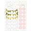 Decorative Stickers for Balloons White/Gold Lashes PDC1036