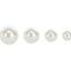 Set 440pcs Adhesive White Pearls 3-6mm
