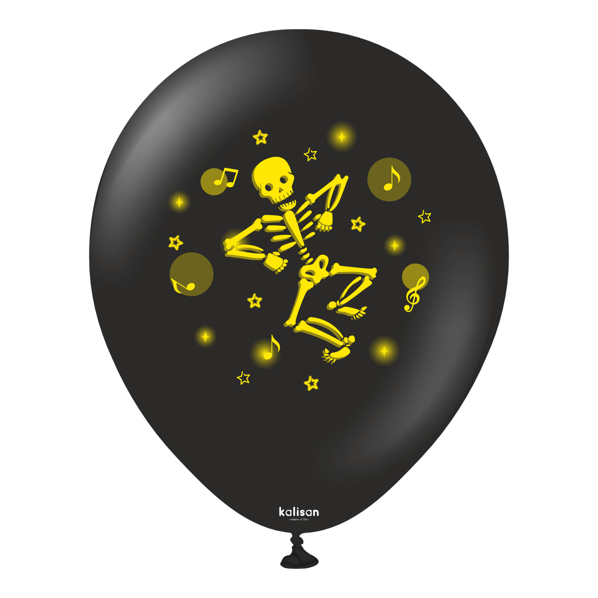 SET 25 Baloane latex 30cm Print Scheleti Neon